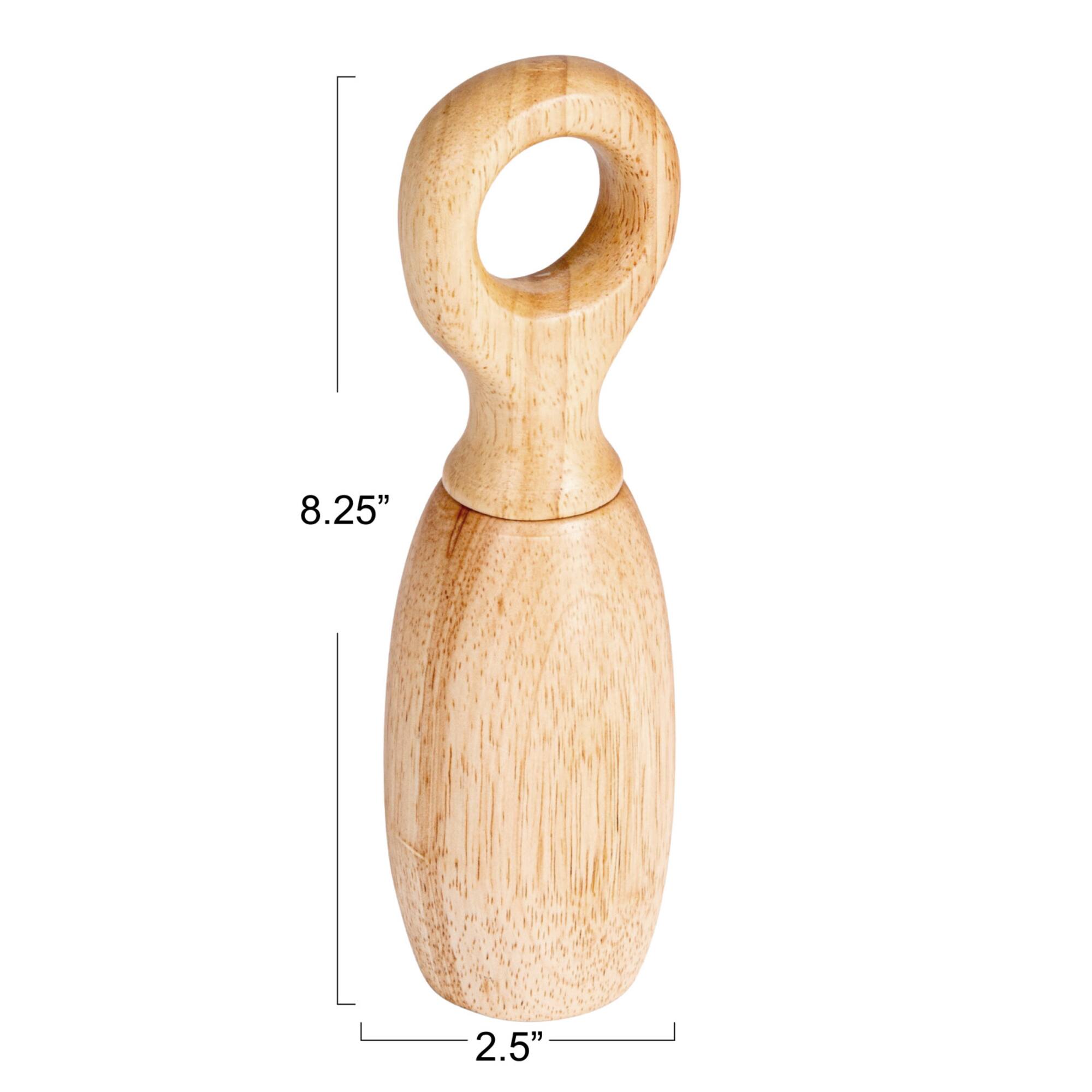 Hello Honey® 8.25" Natural Rubberwood Classic Salt & Pepper Mill